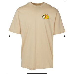 Bass Pro Shops Mens XL Sand Cotton Short Sleeve T-Shirt With Front & Back Logo G
